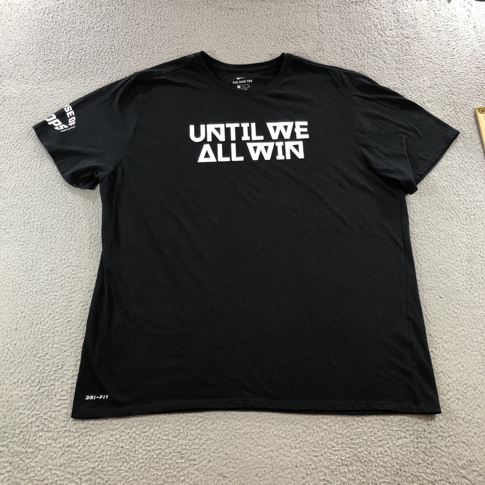 Nike T Shirt Men's XL Black Jordan Converse Until We All Win